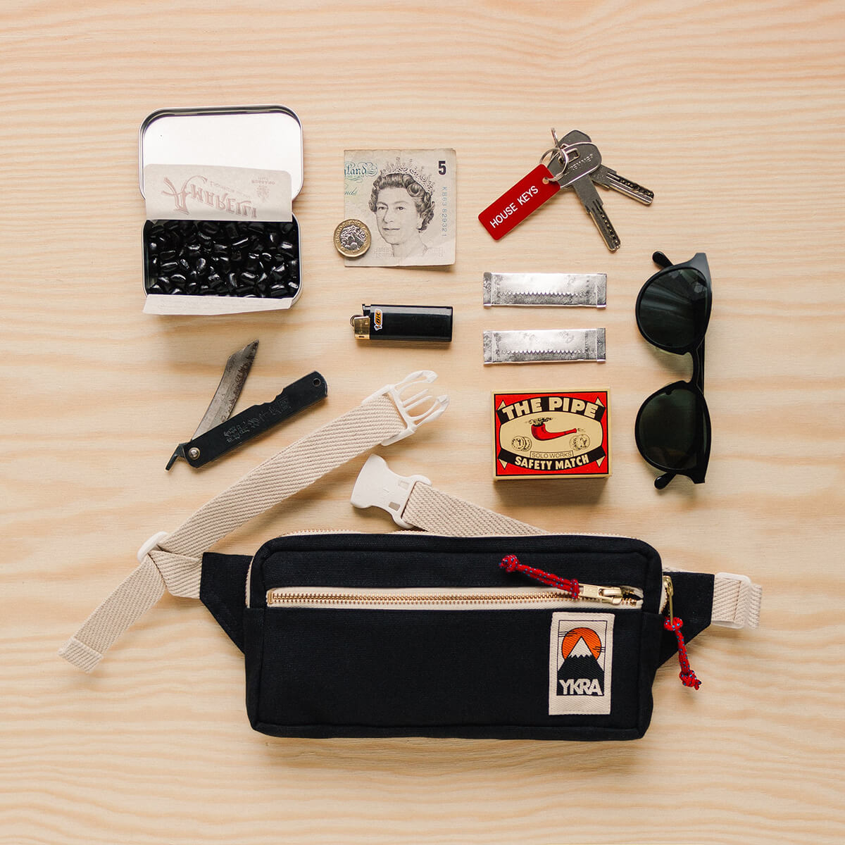 Bum Bag in Black by YKRA