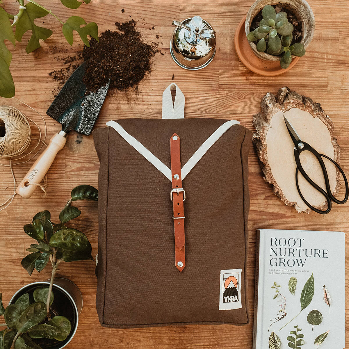Scout Backpack in Khaki by YKRA