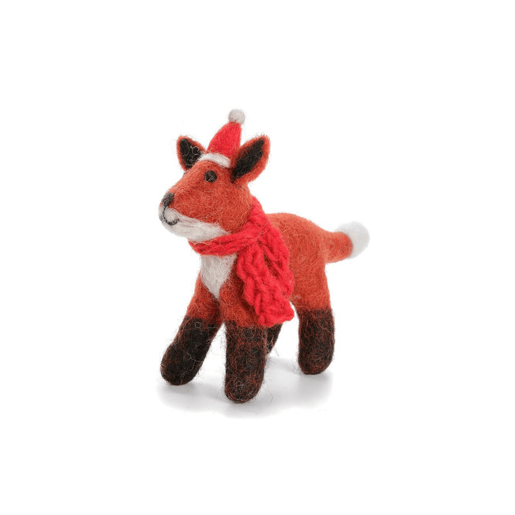 Fox with Hat & Scarf Hanging Decoration by Amica