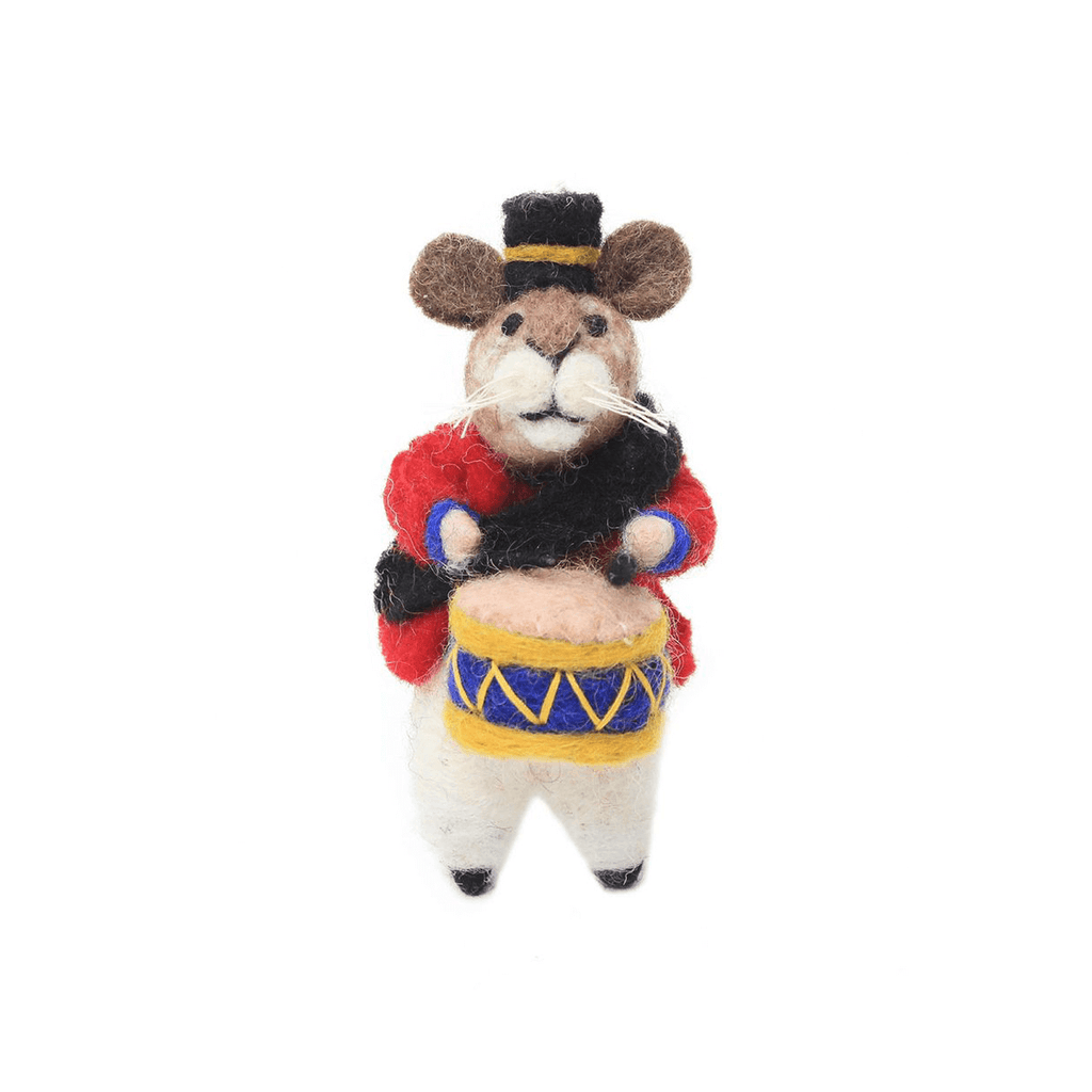Little Drummer Mouse Hanging Christmas Decoration by Amica