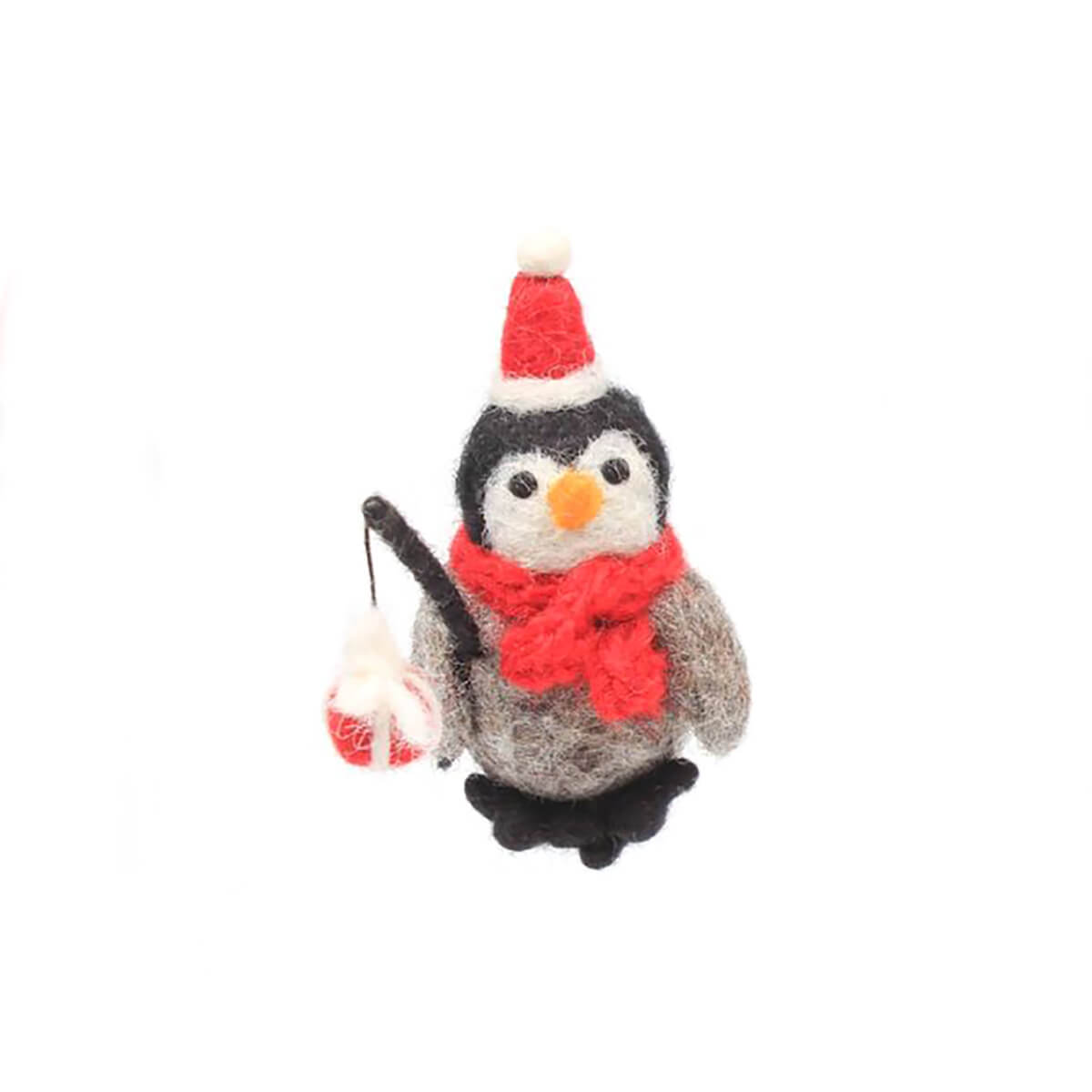 Penguin Fishing Trio Hanging Christmas Decoration by Amica