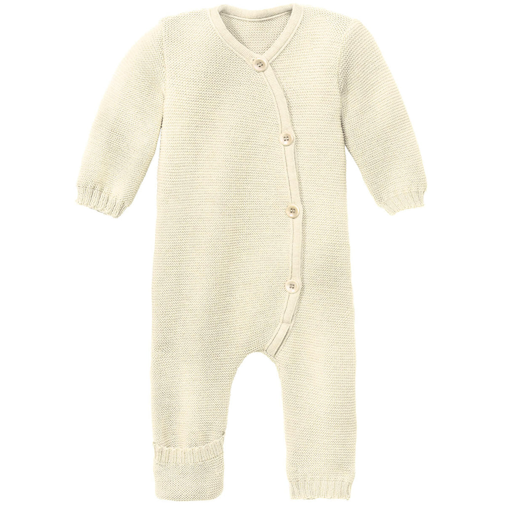 Knitted Merino Baby Overall in Natural by Disana