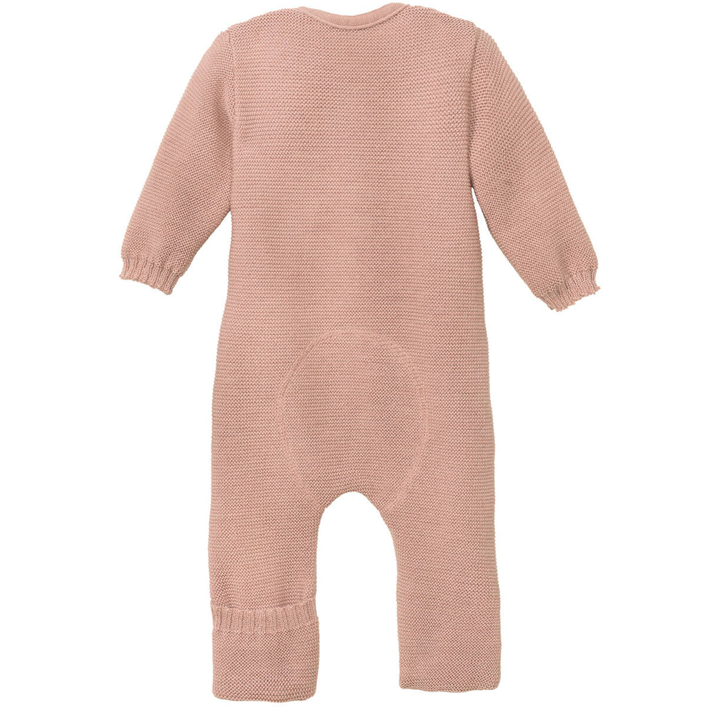 Knitted Merino Baby Overall in Rose by Disana