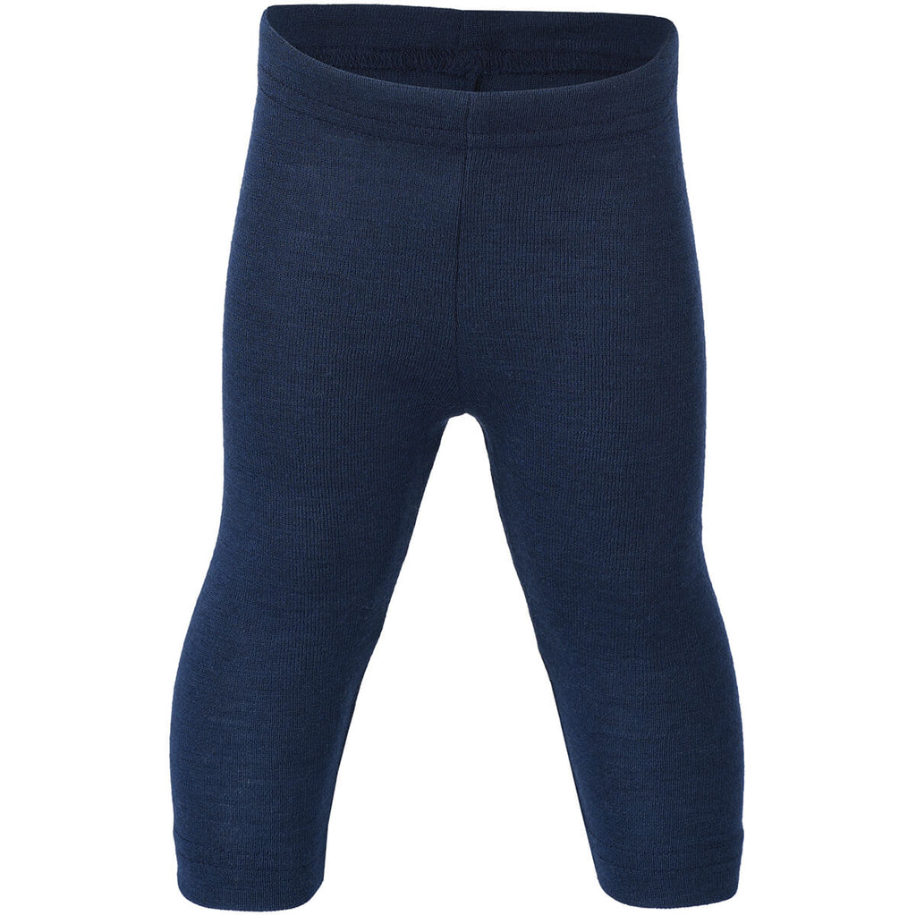 Wool / Silk Baby Leggings in Navy Blue by Engel