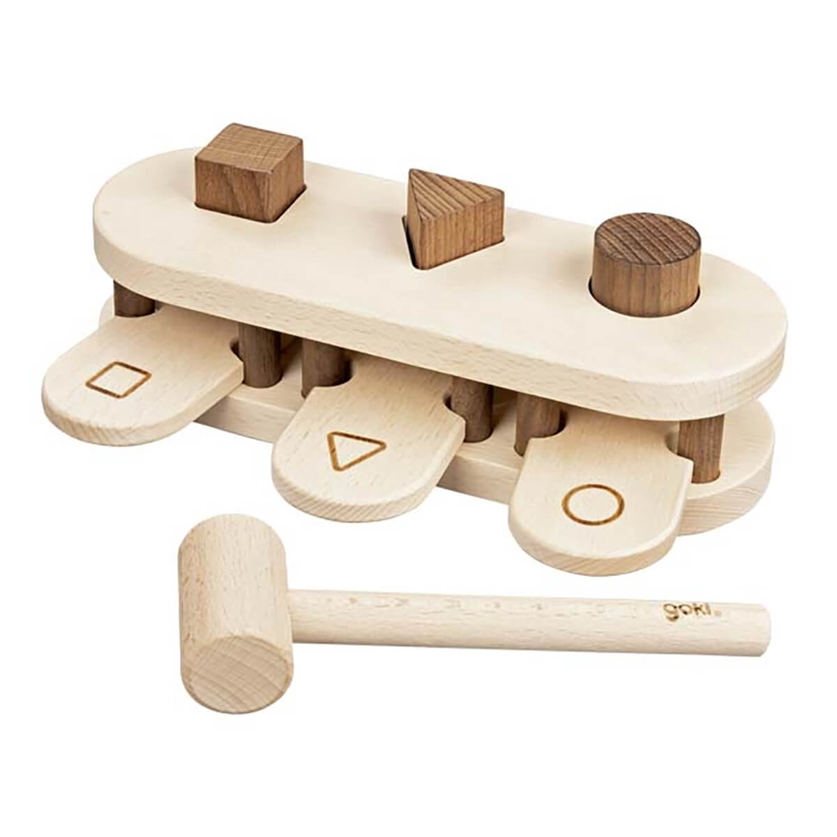 Hammer Bench in Natural Wood by Goki Nature