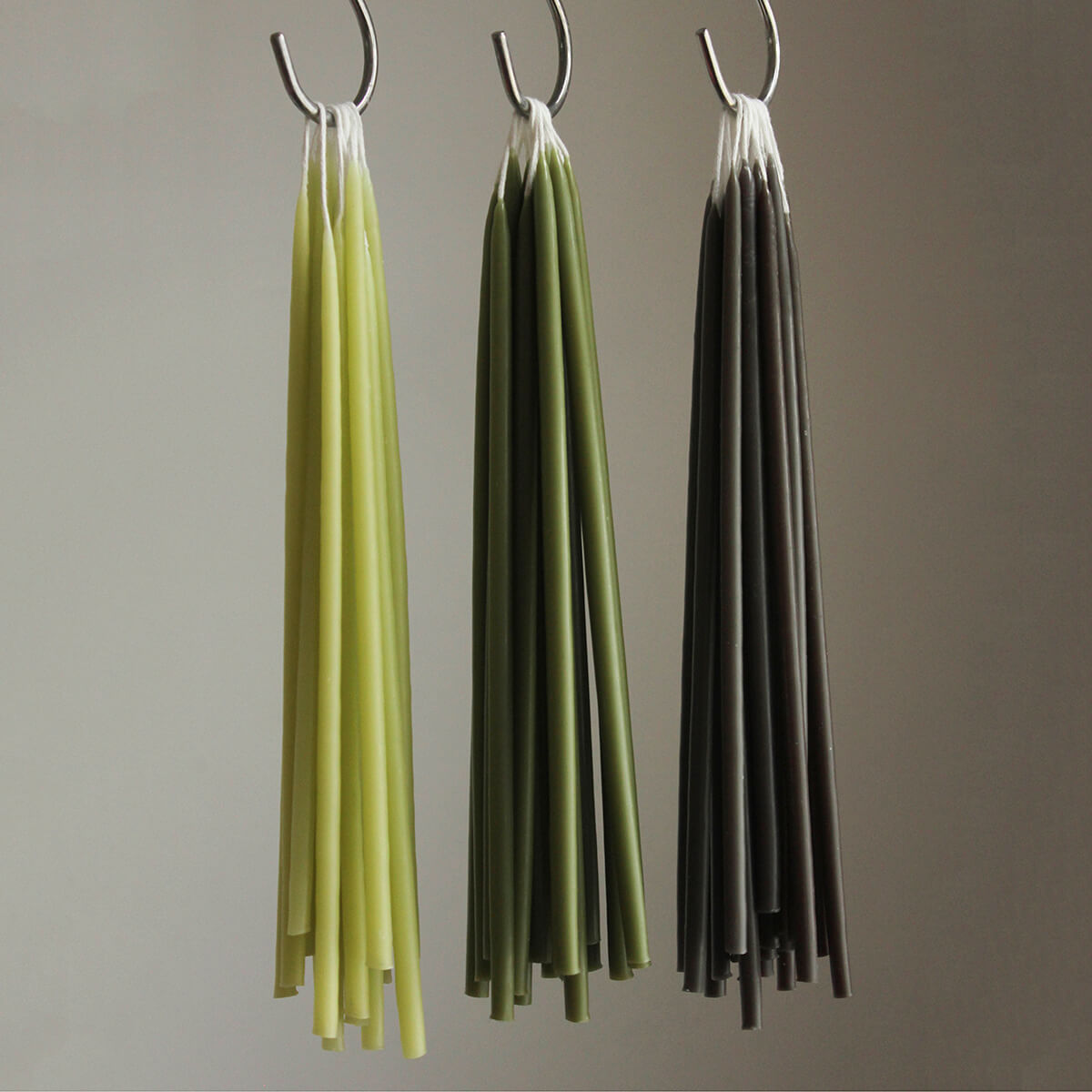 8 Celebration Extra Long Birthday Candles in Seaweed by Wax Atelier