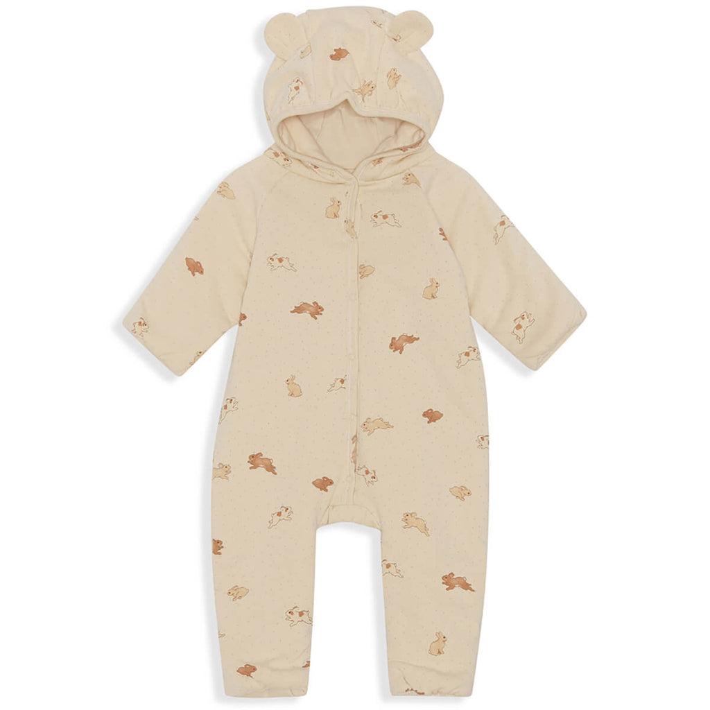 Classic Onesie with Hood in Petit Lapin by Konges Sløjd