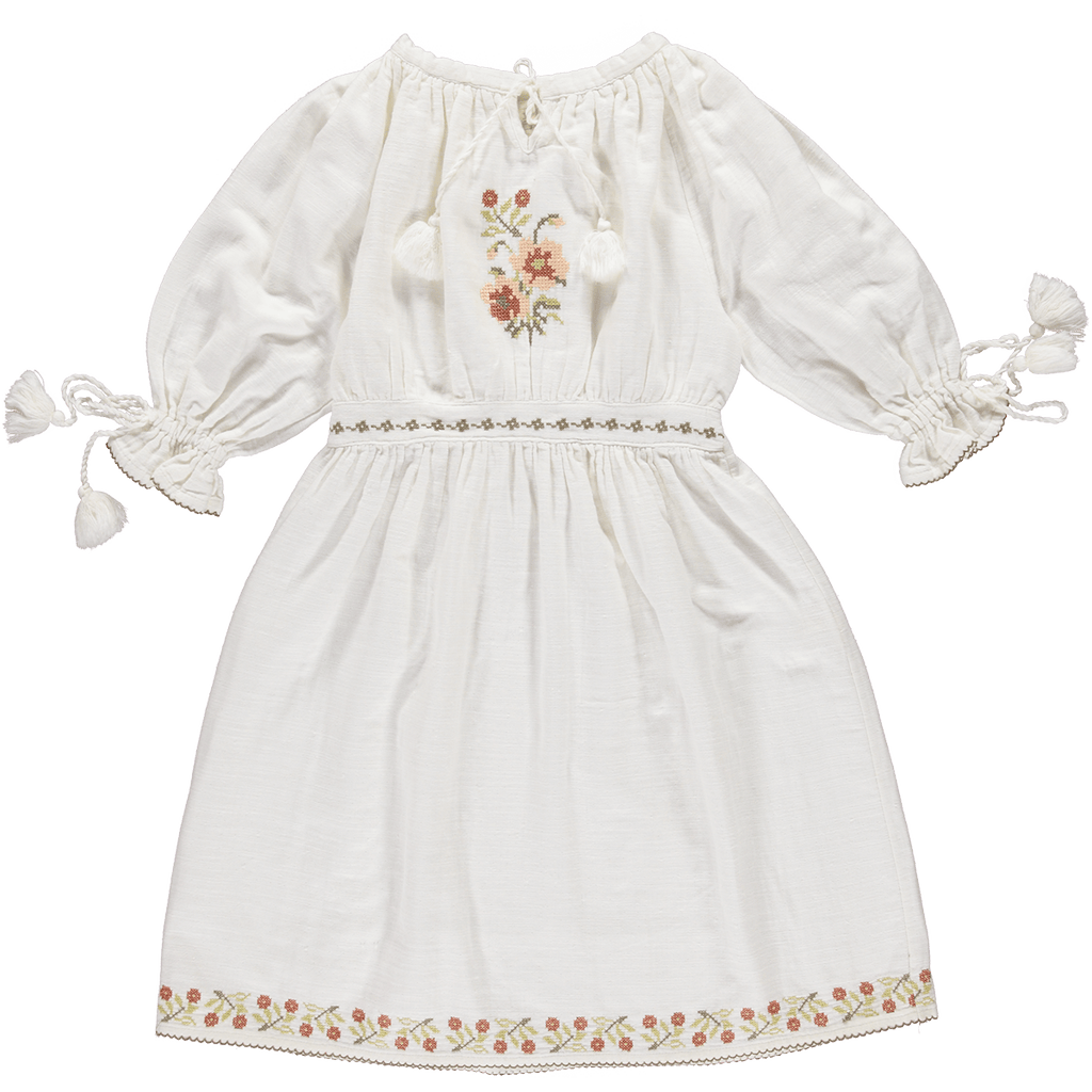 Folk Dress in Flamé Milk by Liilu