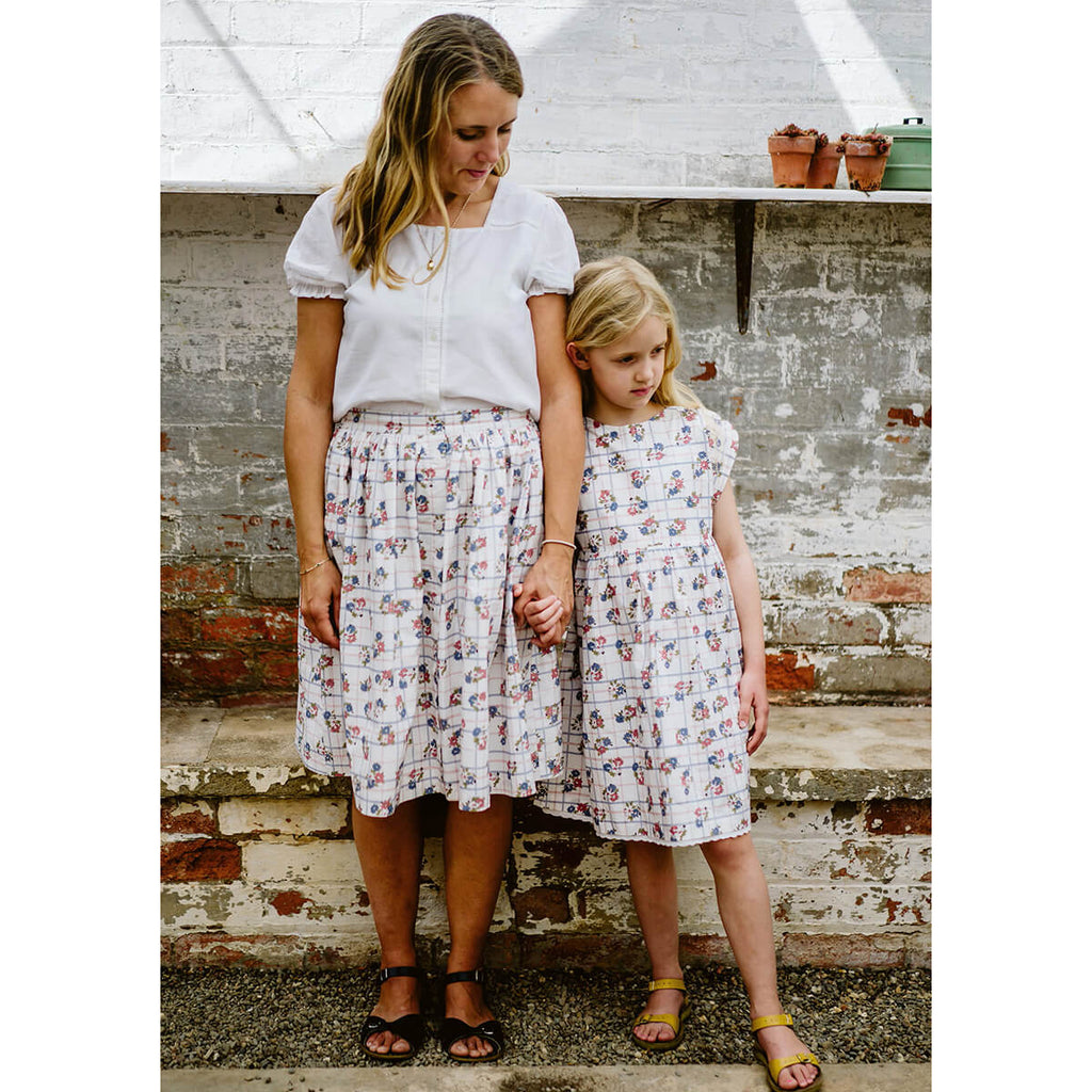 Polly Adult Skirt in Teatime Floral by Little Cotton Clothes - Last One In Stock - 14-16 UK