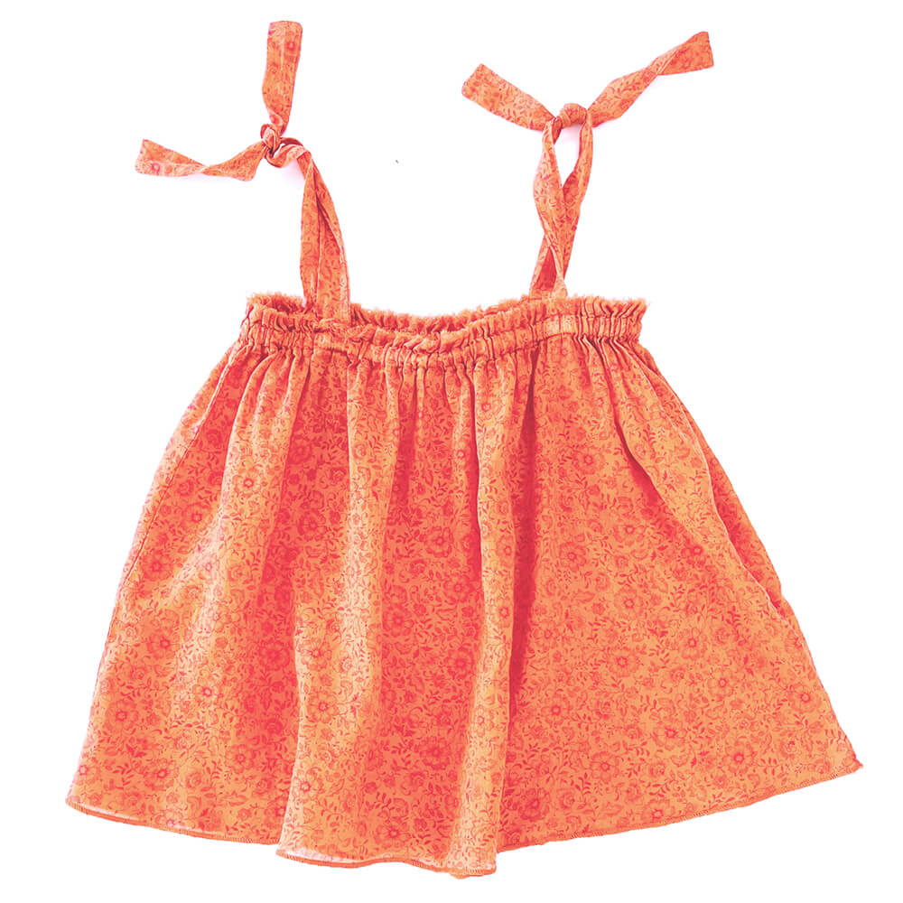 Top / Skirt in Orange Flower by Long Live The Queen