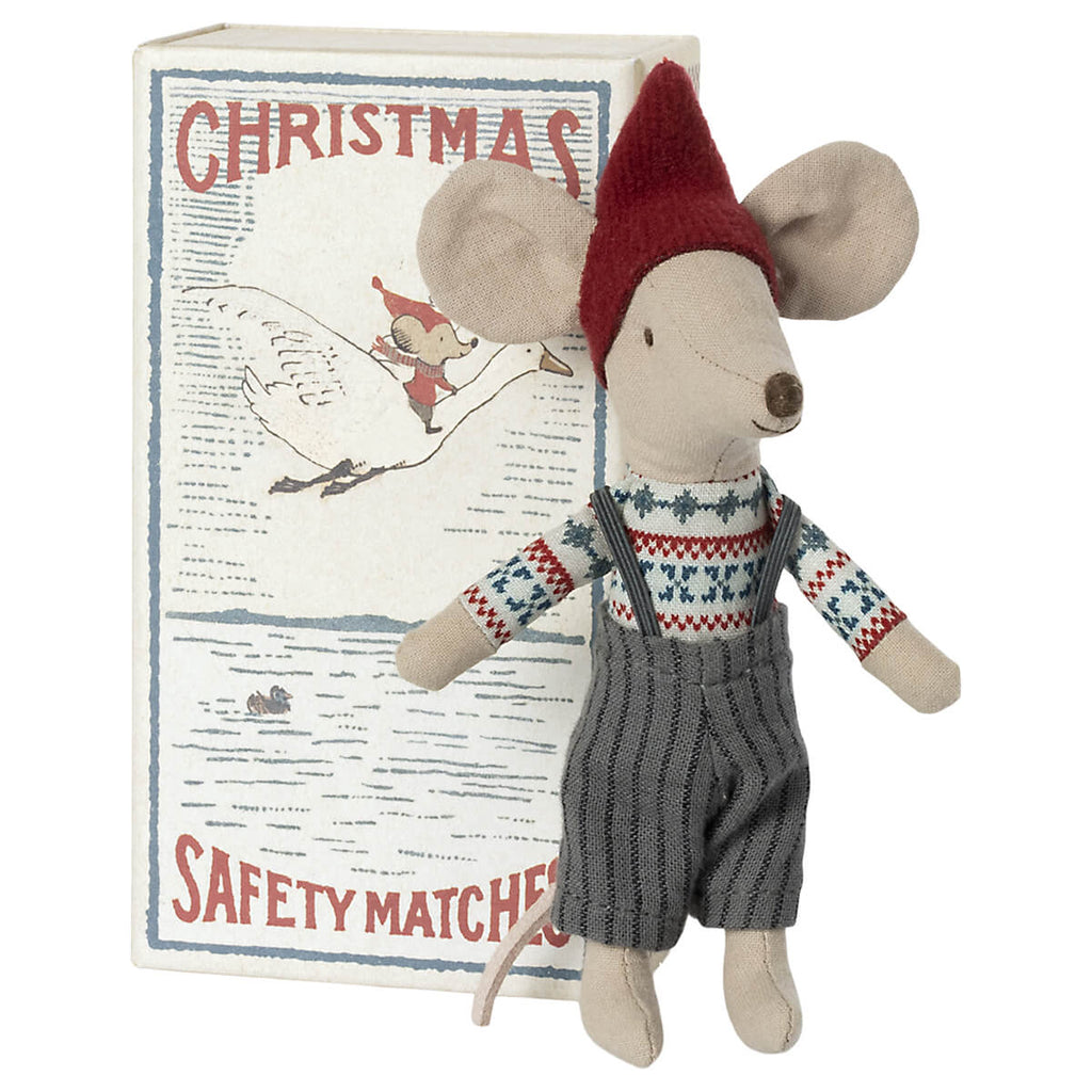 Christmas Big Brother Mouse in a Matchbox by Maileg
