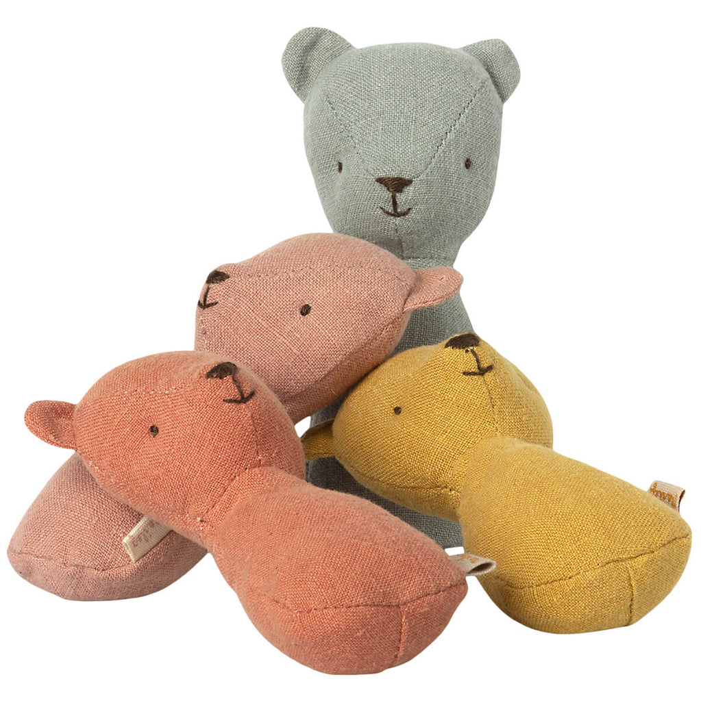 Teddy Rattle in Dusty Yellow by Maileg