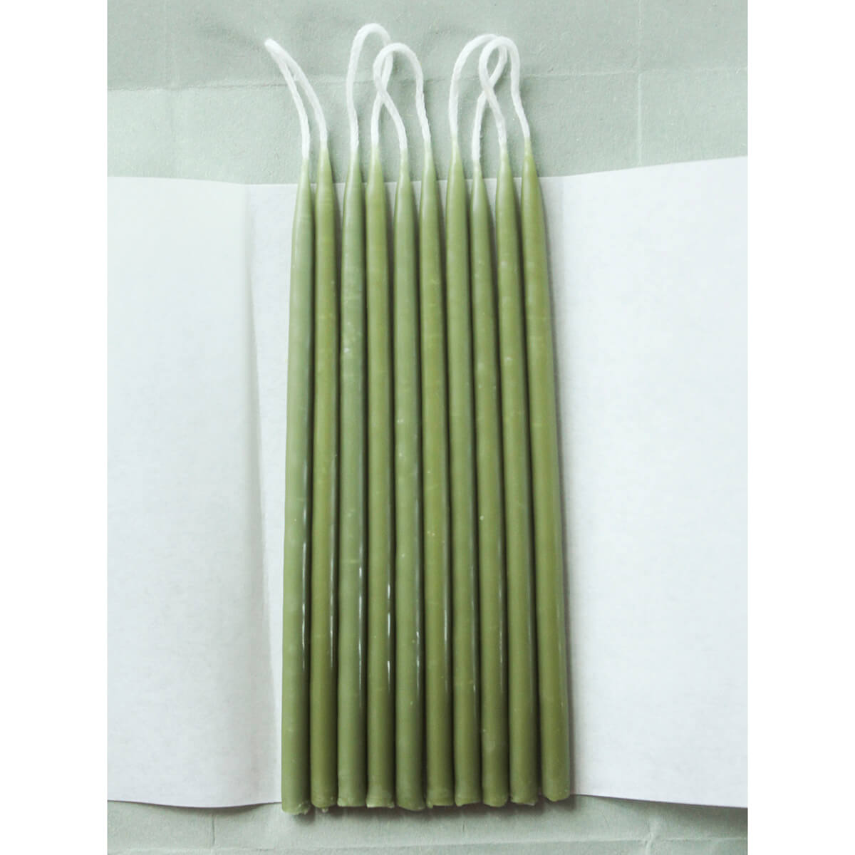 10 Birthday Candles in Moss by Wax Atelier