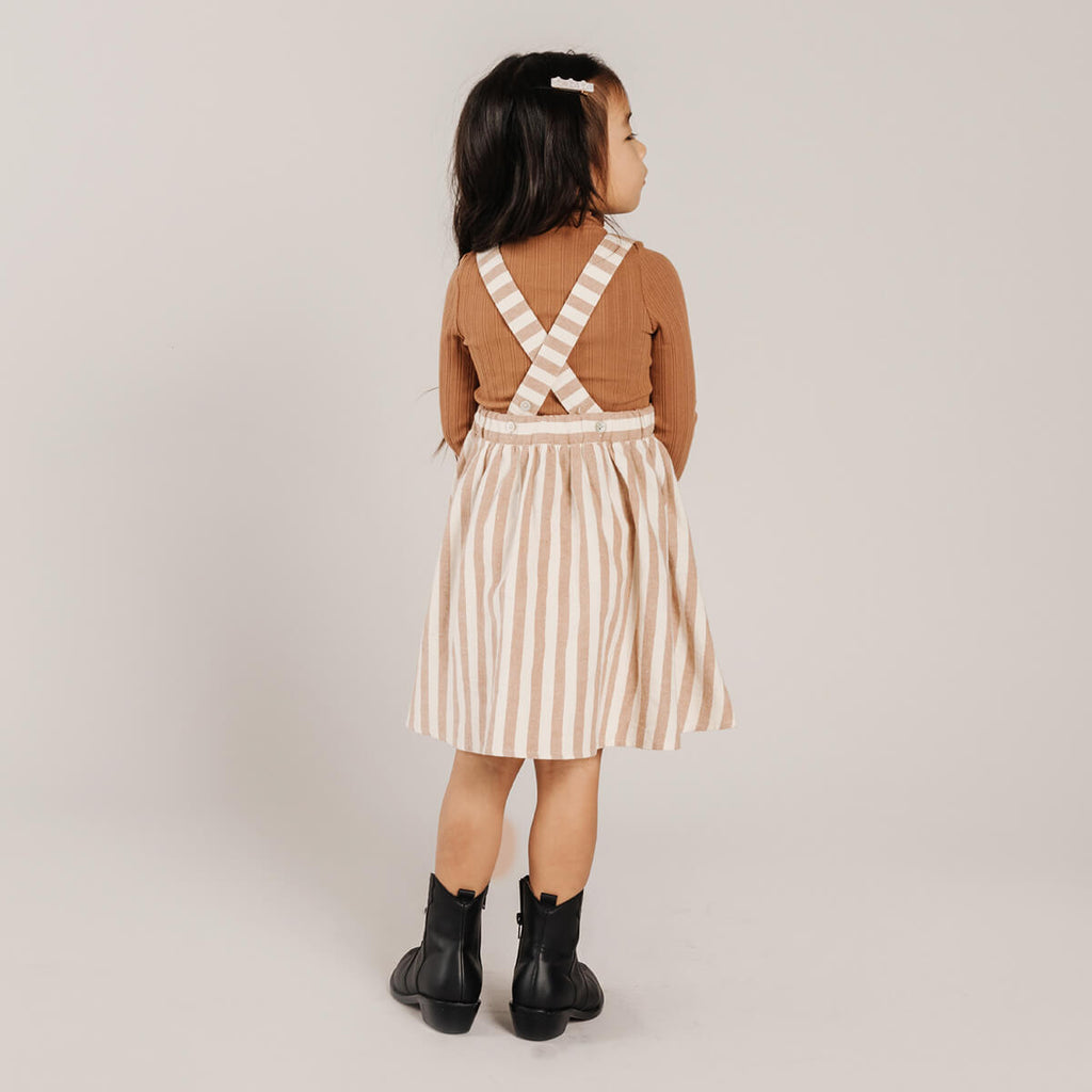 Pinafore Dress in Retro Stripe by Rylee + Cru