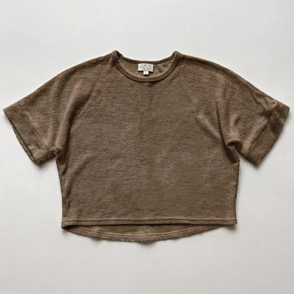 The Oversized Terry Top in Walnut by The Simple Folk