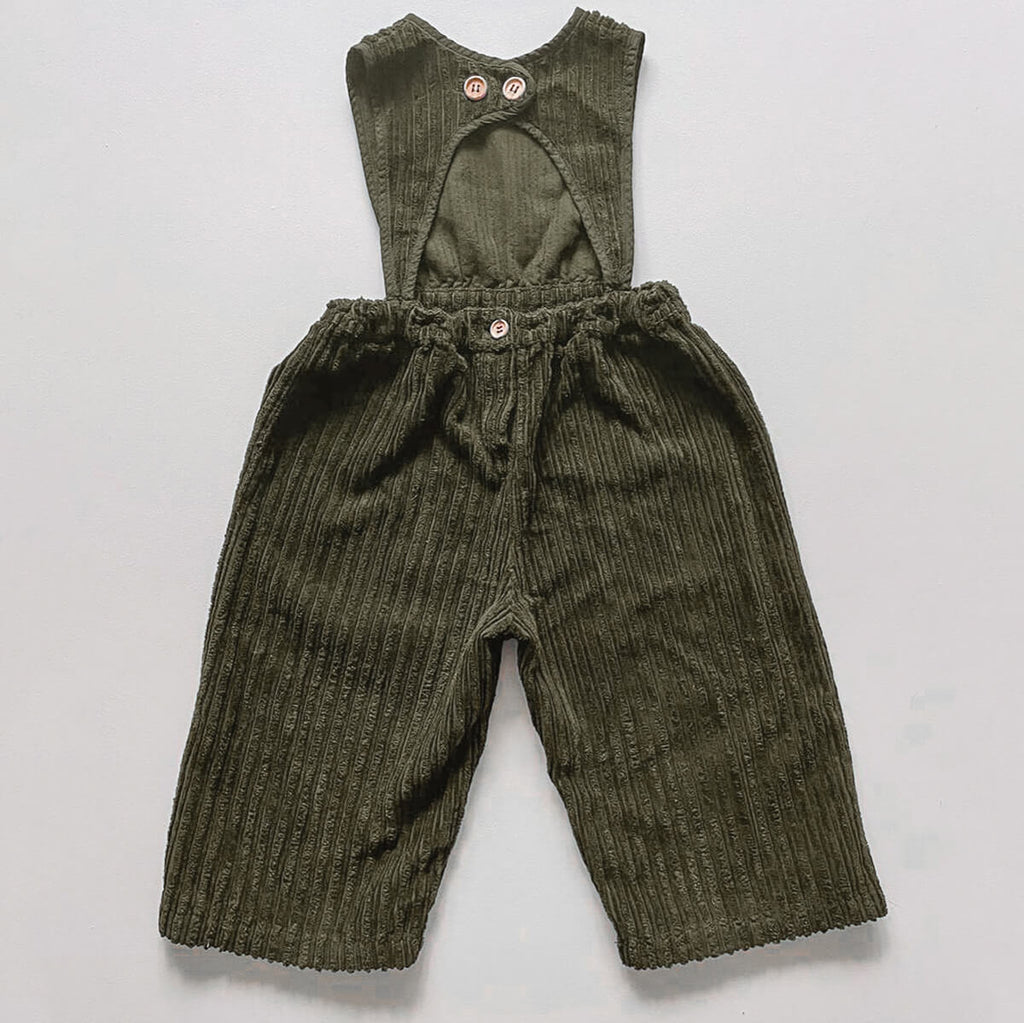 The Vintage Corduroy Jumpsuit in Olive by The Simple Folk