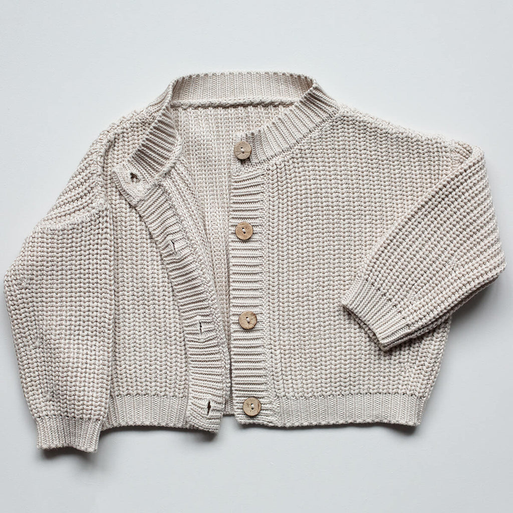 The Chunky Cardigan in Oatmeal by The Simple Folk