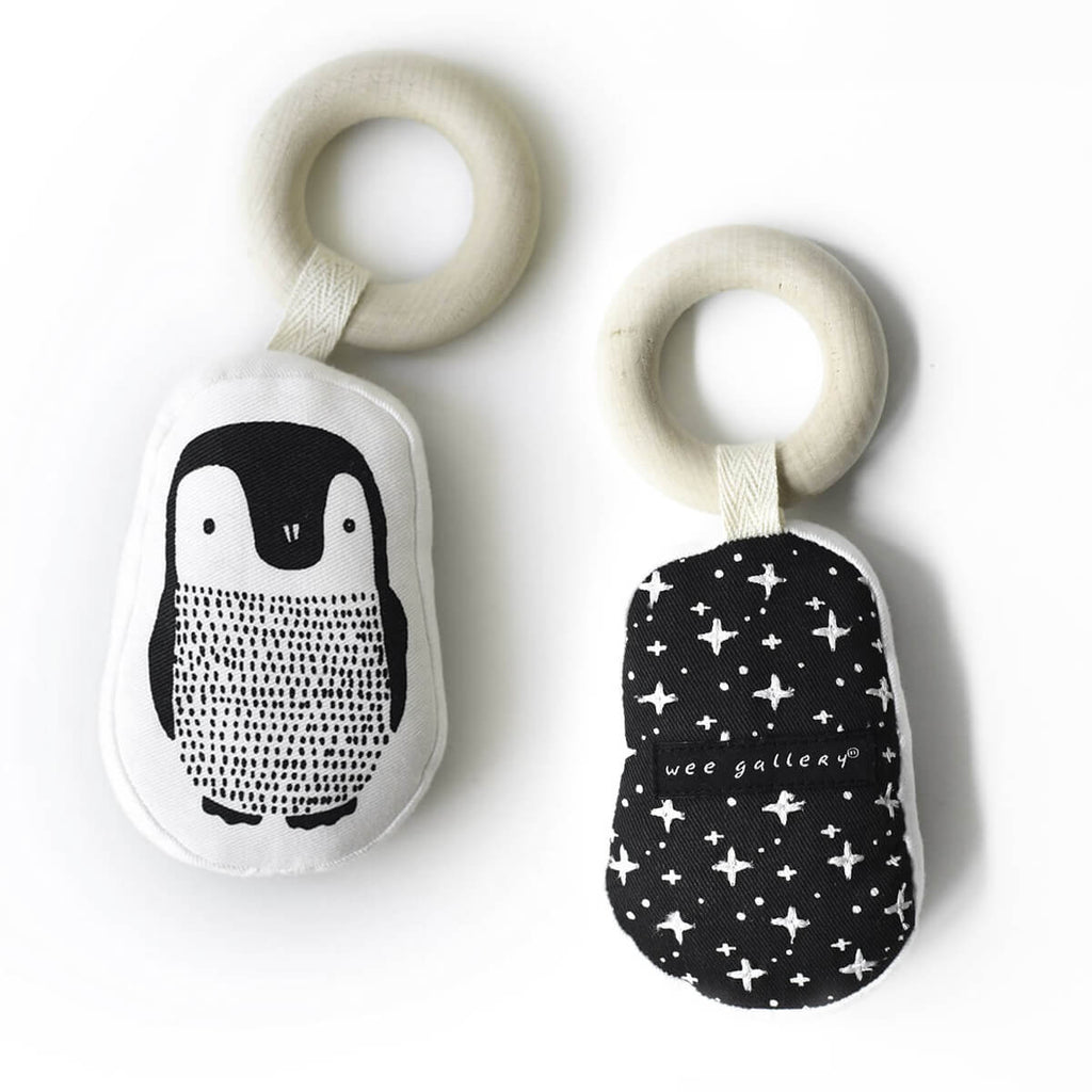 Penguin Organic Teething Ring by Wee Gallery