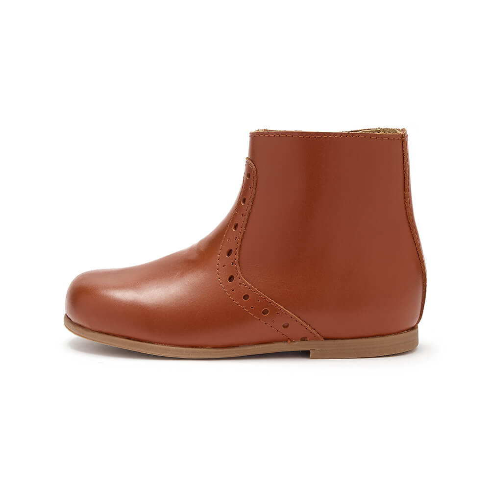 Roxie Pixie Boot in Cognac Leather by Young Soles