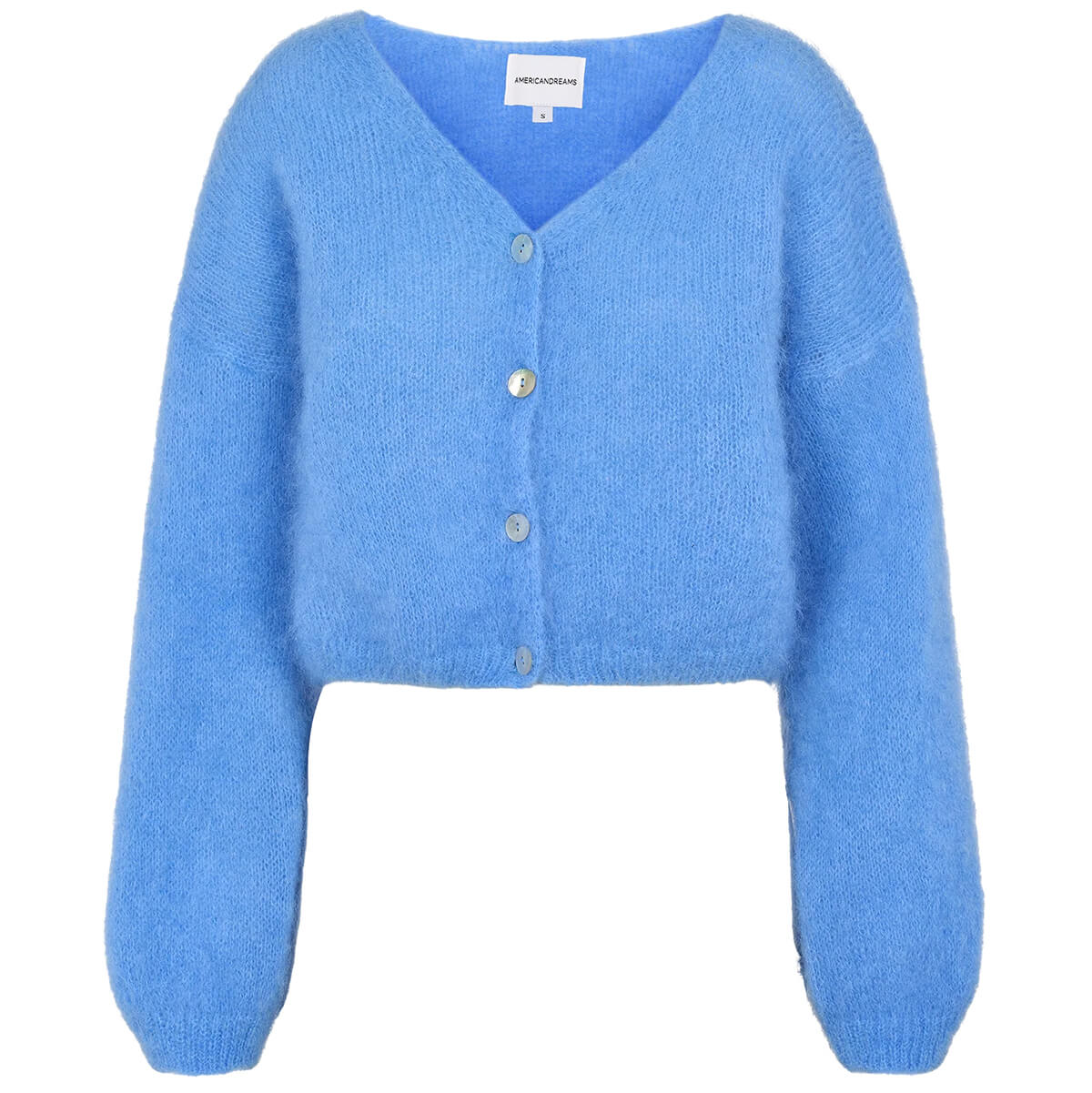 Cornelia Cropped Cardigan in Sky Blue by Americandreams – Junior