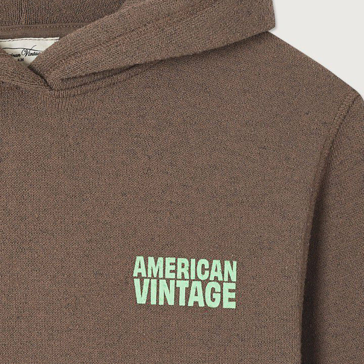 Evona Kid's Hoodie in Overdyed Brown by American Vintage