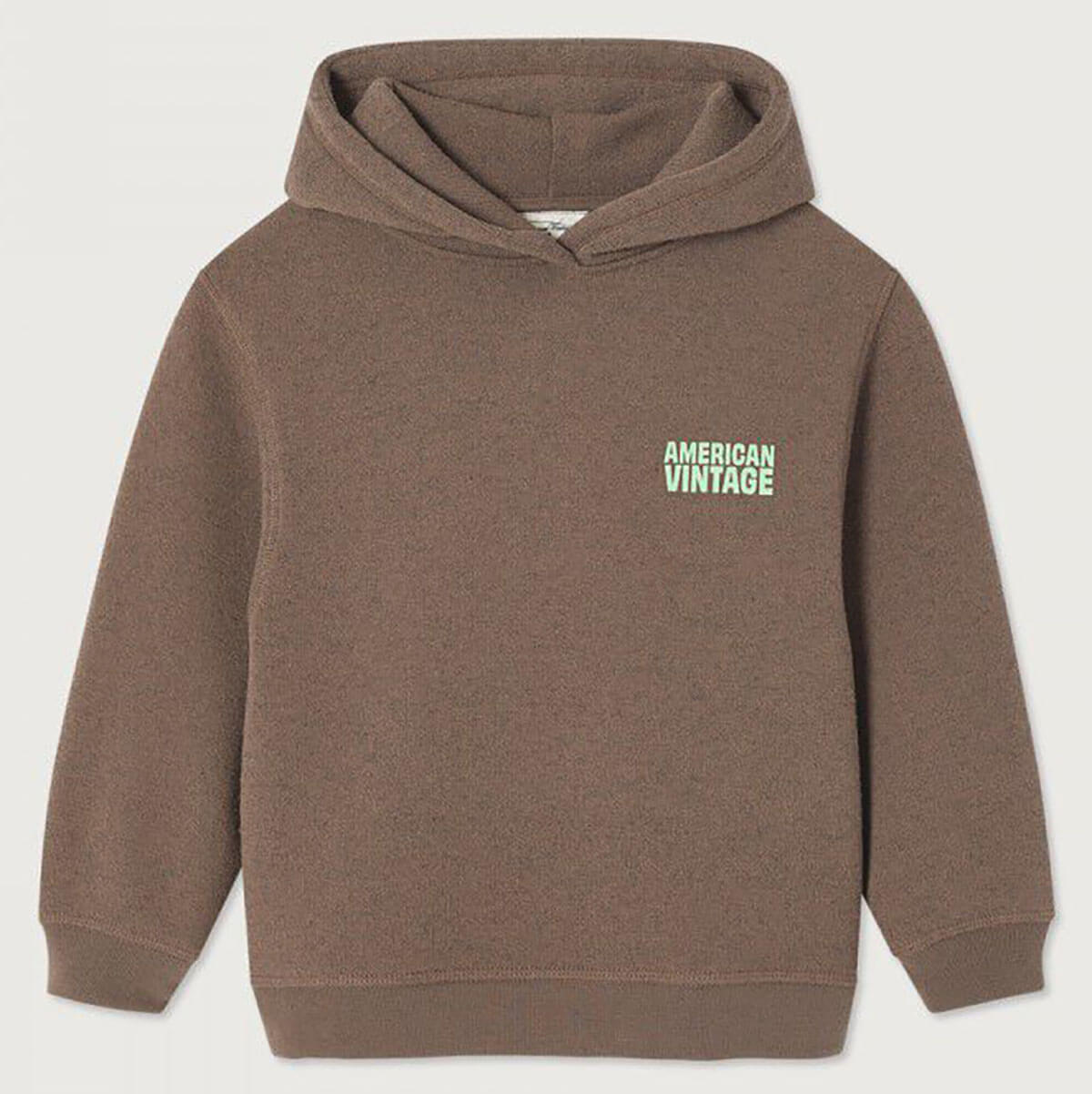 Evona Kid's Hoodie in Overdyed Brown by American Vintage
