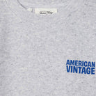 Evona Kid's Short Sleeve Sweatshirt in Melange Light Grey by American Vintage