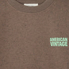 Evona Kid's Short Sleeve Sweatshirt in Overdyed Brown by American Vintage