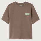 Evona Kid's Short Sleeve Sweatshirt in Overdyed Brown by American Vintage
