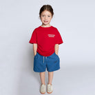 Comow Kid's Shorts in Stone Blue by American Vintage