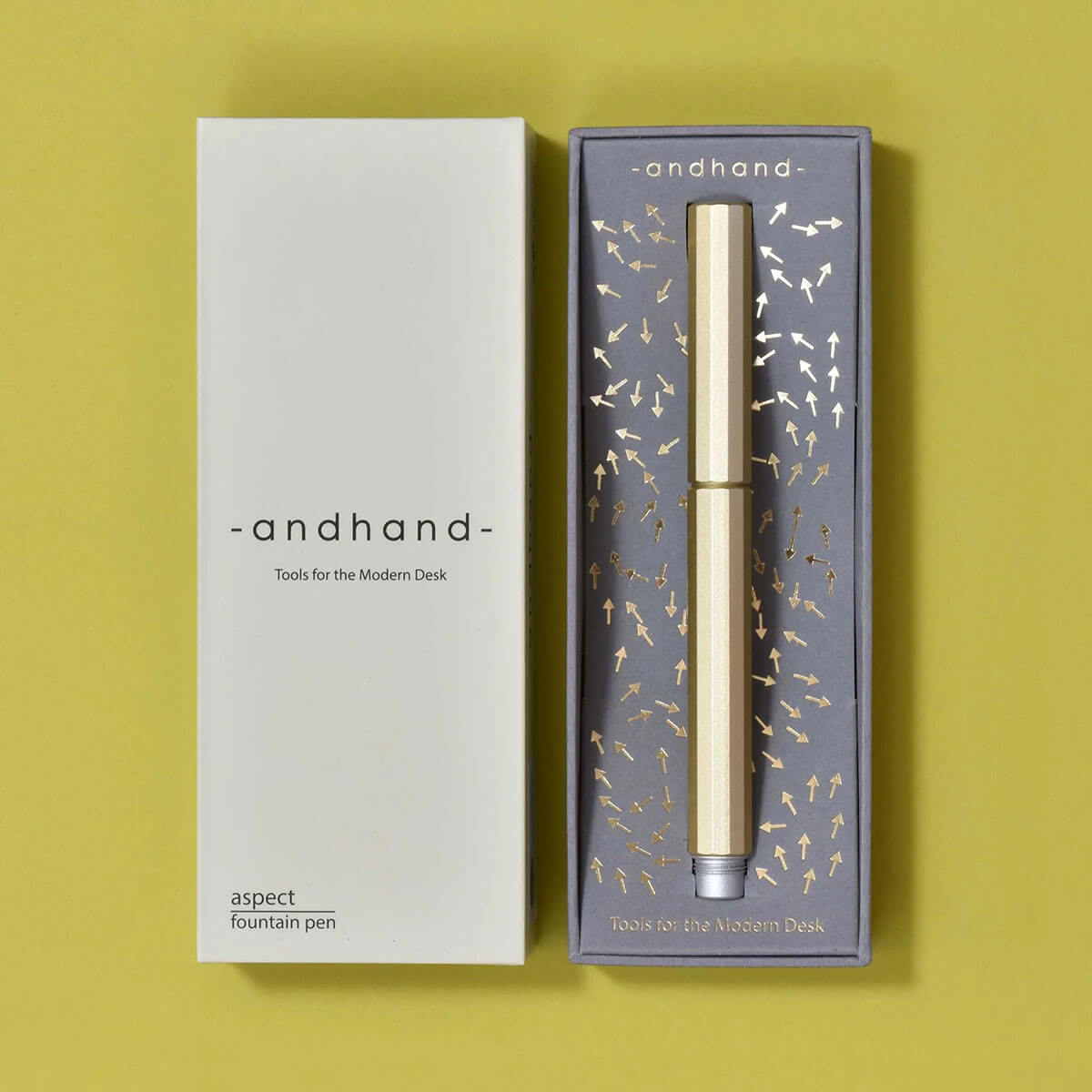 Aspect Fountain Pen in Gold Lustre by Andhand