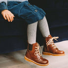 Narrow Lace Up Brogue Boots in Brown by Angulus - Last Ones In Stock - 26-35 EUR