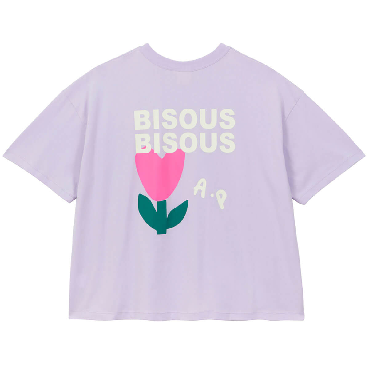 Bisous Bisous T-Shirt in Lilac by A.P Womenswear