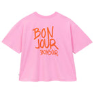 Bonjour Bonsoir T-Shirt in Bubblegum by A.P Womenswear