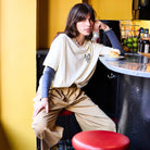 Bonjour Bonsoir T-Shirt in Ecru by A.P Womenswear