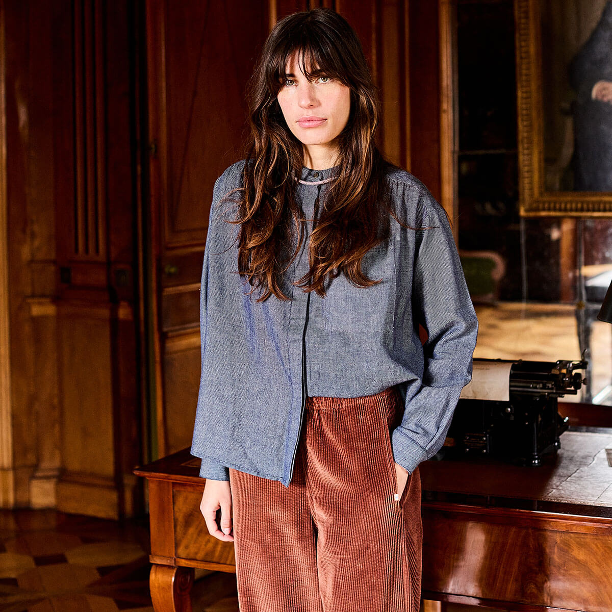 Corduroy Trousers in Brown by A.P Womenswear
