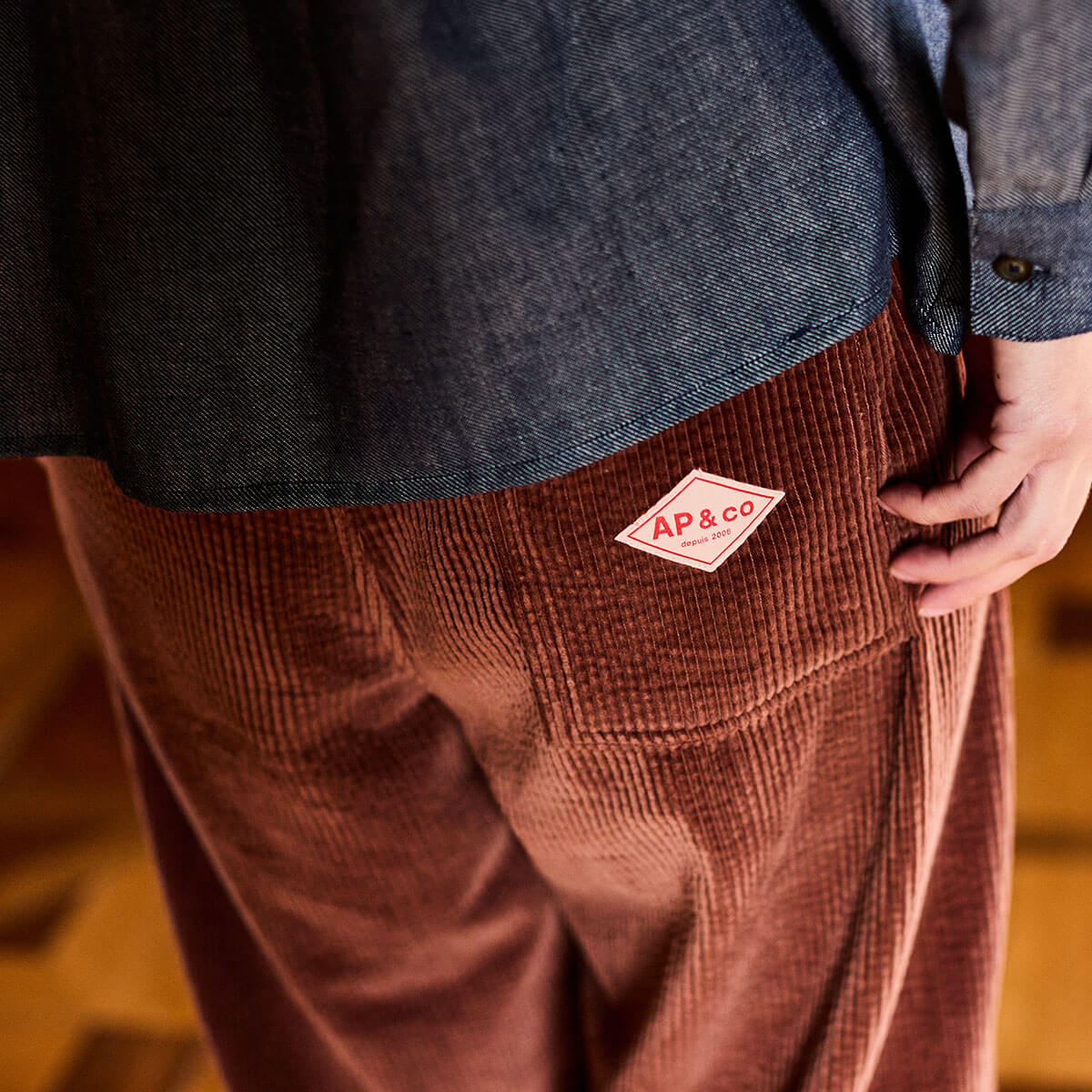 Corduroy Trousers in Brown by A.P Womenswear