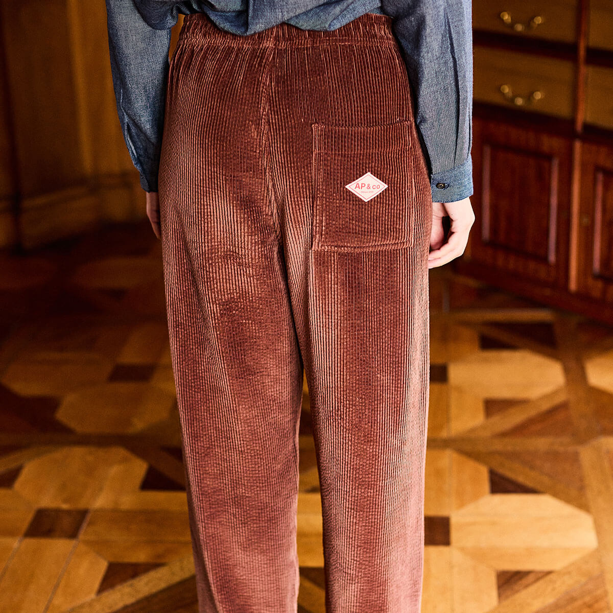 Corduroy Trousers in Brown by A.P Womenswear