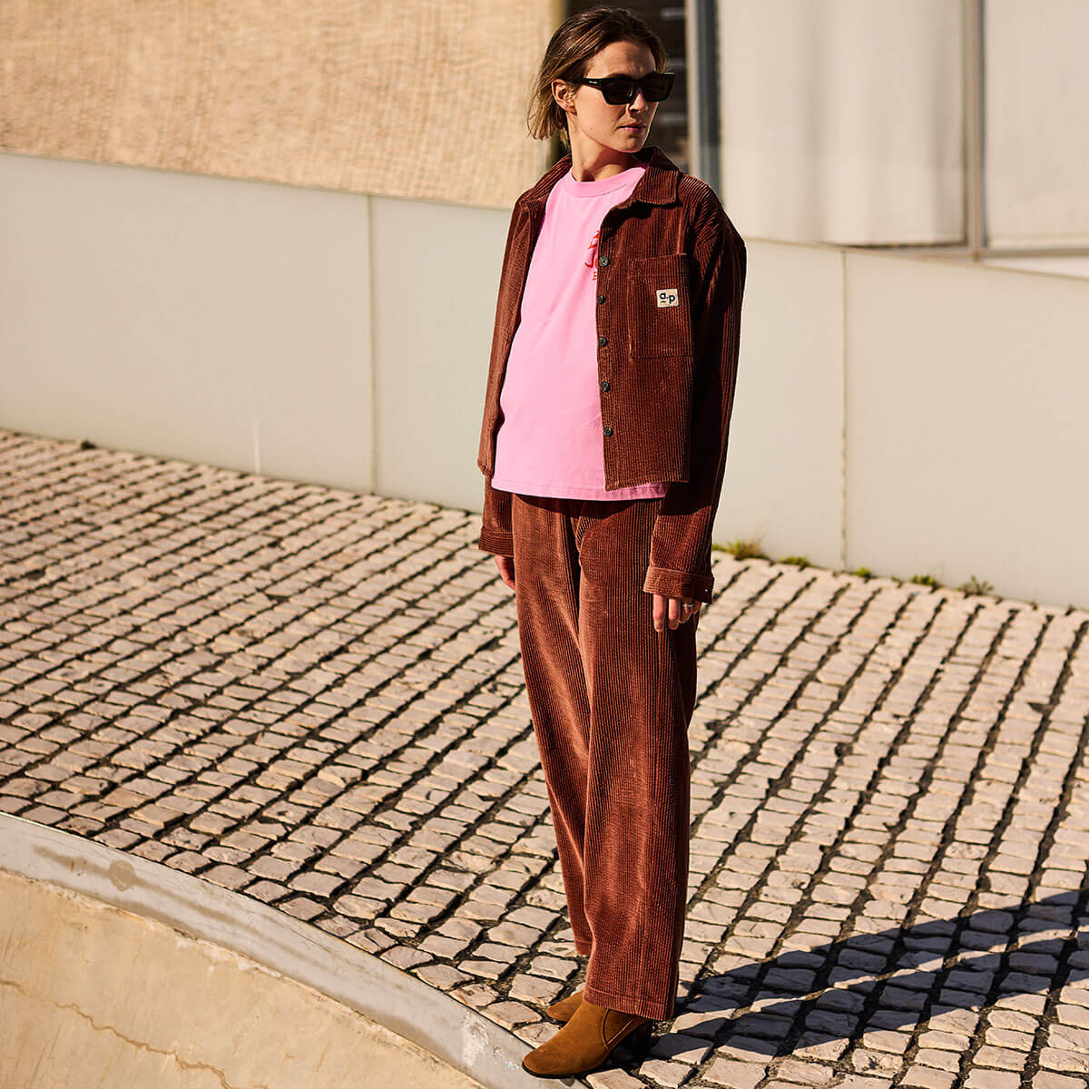 Corduroy Trousers in Brown by A.P Womenswear