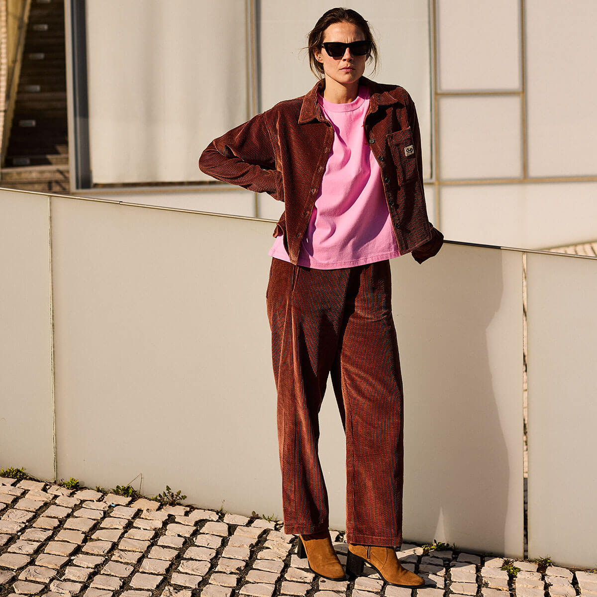 Corduroy Trousers in Brown by A.P Womenswear