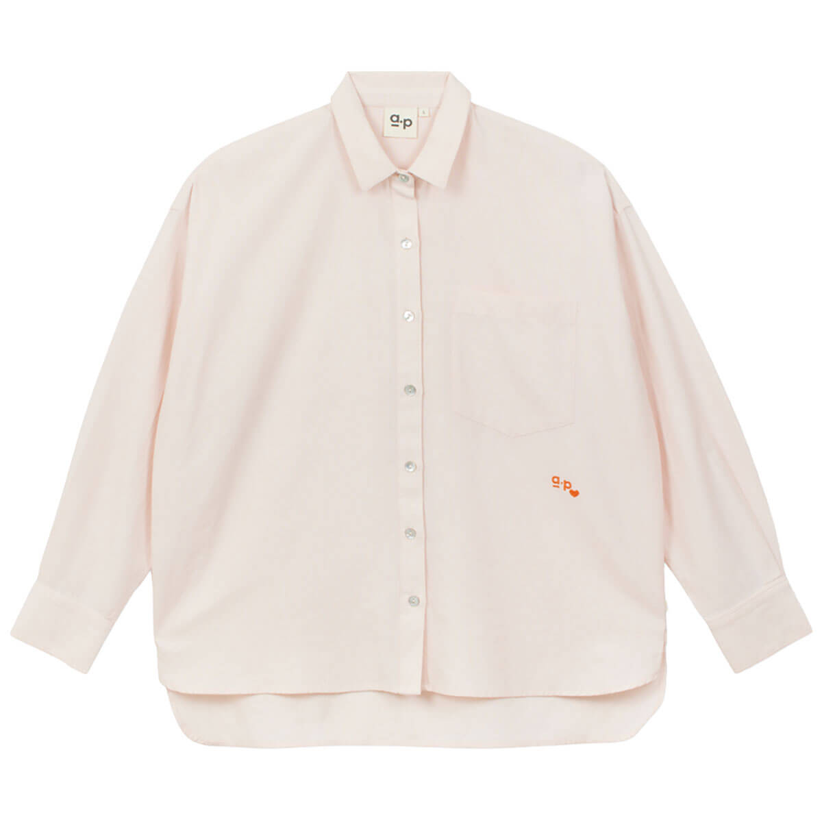 Plain Voile Shirt in Powder by A.P Womenswear