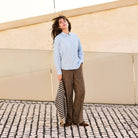 Plain Voile Shirt in Sky by A.P Womenswear