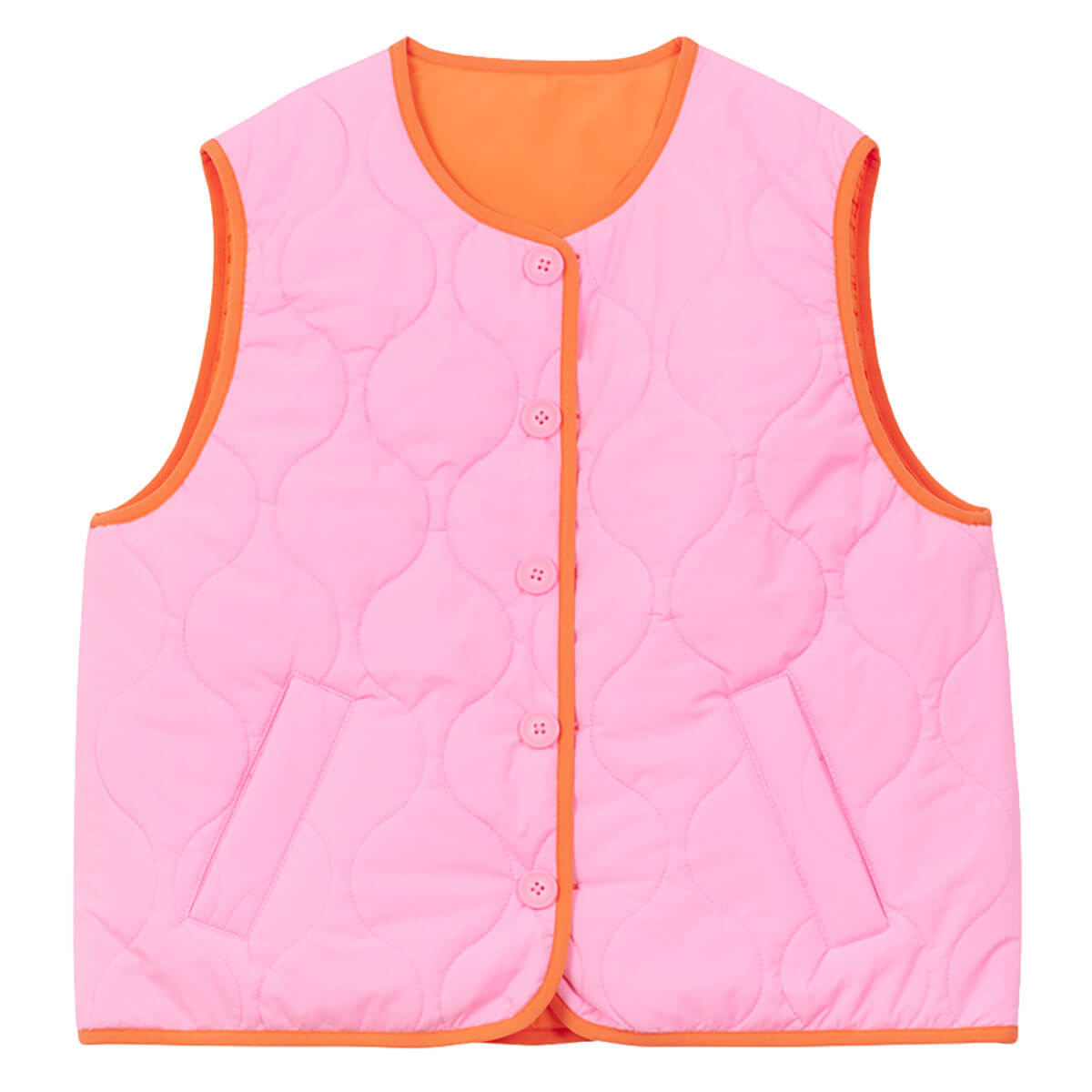 Reversible Gilet in Orange by A.P Womenswear