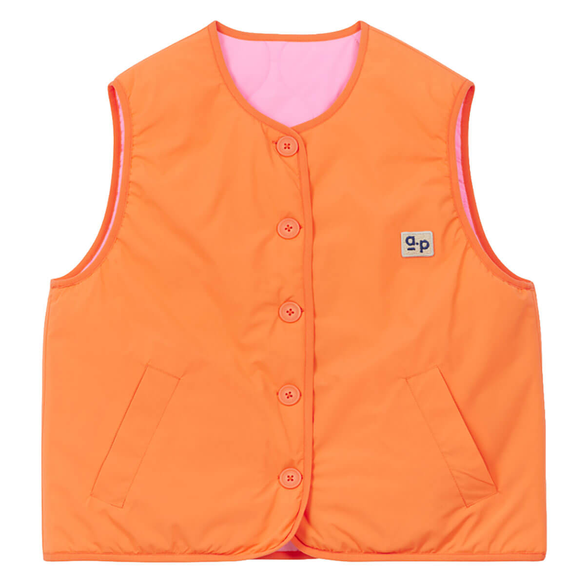 Reversible Gilet in Orange by A.P Womenswear