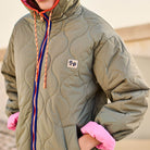 Reversible Hooded Parka in Khaki by A.P Womenswear