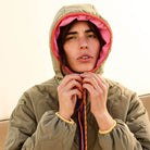 Reversible Hooded Parka in Khaki by A.P Womenswear