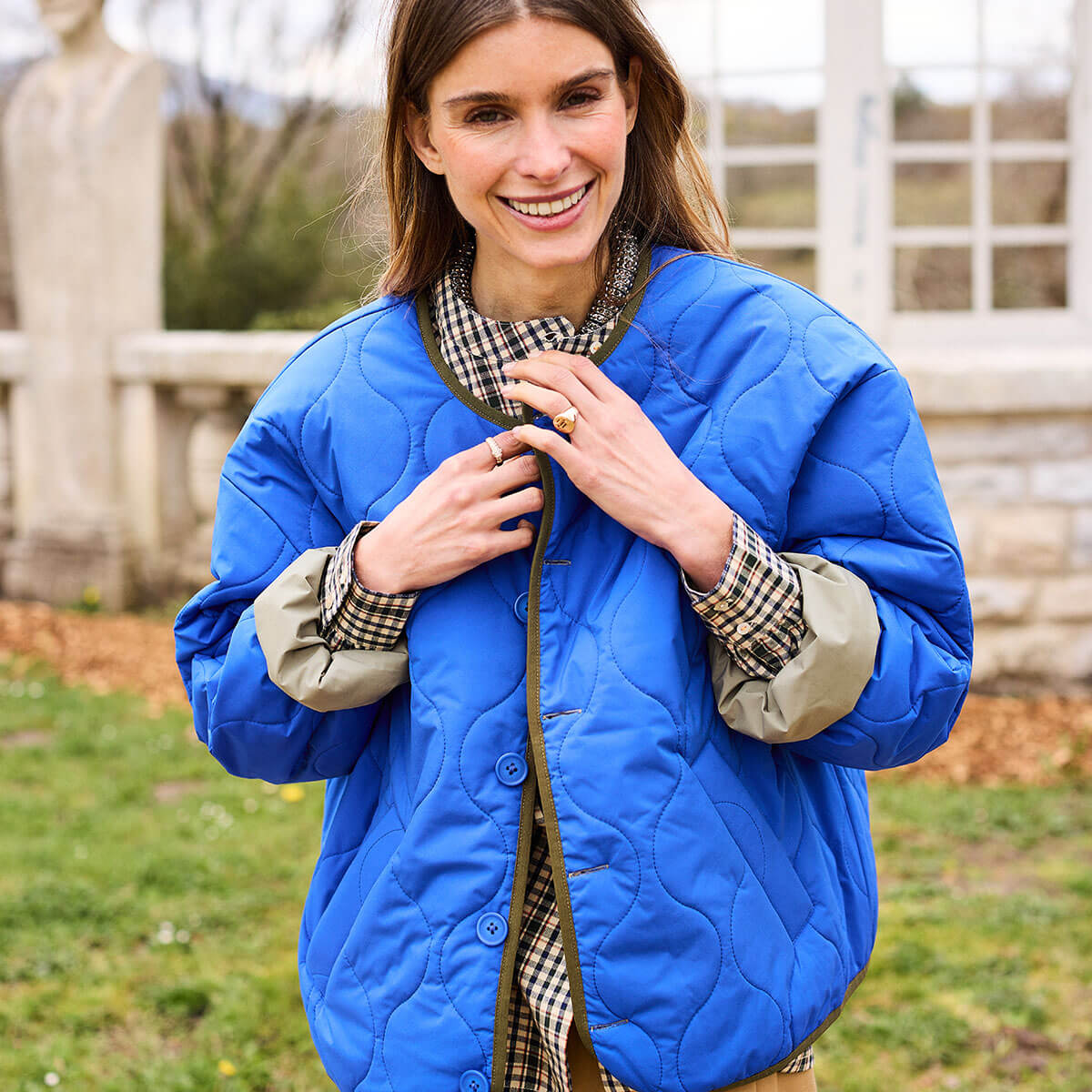 Reversible Jacket in Khaki by A.P Womenswear