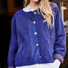 Reversible Sherpa Jacket in Navy by A.P Womenswear