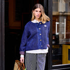 Reversible Sherpa Jacket in Navy by A.P Womenswear