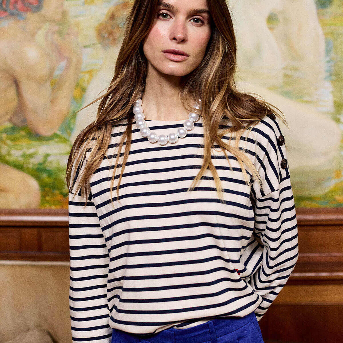 Sailor T-Shirt in Navy by A.P Womenswear